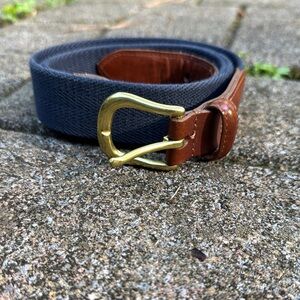 Men's Coach Brown and Blue Leather Belt 38”